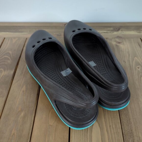 Crocs Black Slingback Skylar Flats SZ 6 - Picture 3 of 6